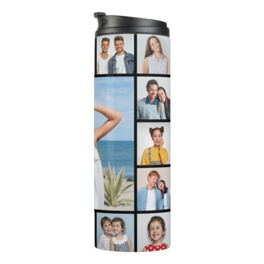 Creëer Uw eigen 17 fotocollage Thermosbeker (Geroteerd rechts)