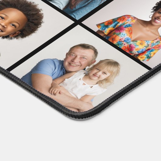 Creëer Uw eigen 18 Foto-Collage bewerkbare kleur Bureaumat (Hoek)