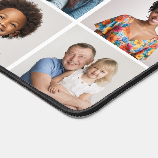 Creëer Uw eigen 18 Foto-Collage bewerkbare kleur Bureaumat (Hoek)