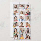 Creëer Uw eigen 18 Foto-Collage bewerkbare kleur Feestdagenkaart (Voorkant)