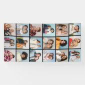 Creëer Uw eigen 18 Foto-Collage bewerkbare kleur Spandoek (Horizontaal)