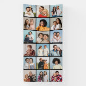 Creëer Uw eigen 18 Foto-Collage bewerkbare kleur Spandoek (Verticaal)