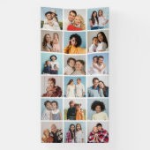 Creëer Uw eigen 18 Foto-Collage bewerkbare kleur Spandoek (Verticaal)