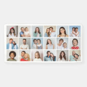 Creëer Uw eigen 18 Foto-Collage bewerkbare kleur Spandoek (Horizontaal)