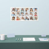 Creëer Uw eigen 18 Foto-Collage bewerkbare kleur Spandoek (Beurs)