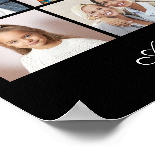 Creëer Uw eigen 18 fotocollage Een groet toevoegen Poster (Hoek)