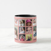 Creëer Uw eigen 18-serie Foto Collage Blush Pink Mok (Midden)