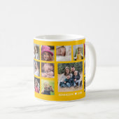 Creëer Uw eigen 18-serie Foto Collage Yellow Koffiemok (Voorkant rechts)