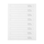 Wikkel Retouradres labels, Klassiek - 2,54 cm x 18,42 cm (Vel)