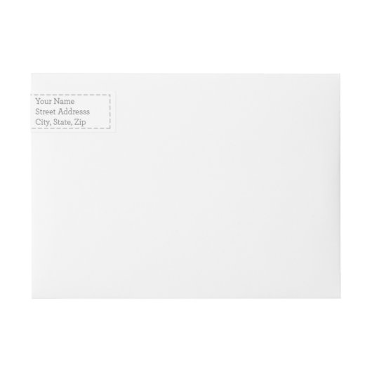 Wikkel Retouradres labels, Klassiek - 2,54 cm x 18,42 cm (Voorkant)