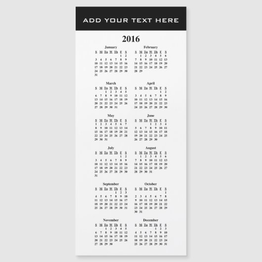 Creëer Uw eigen 2016 Kalender Sjabloon (Voorkant)