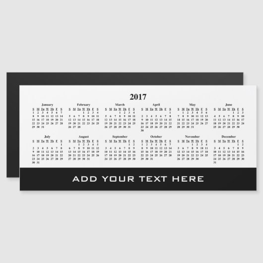 Creëer Uw eigen 2017 Custom Calendar Magnetische K (Voorkant / Achterkant)