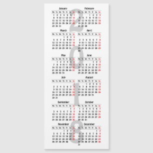 Creëer uw eigen 2018 kalender magnetische kaart