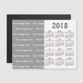 Creëer uw eigen 2018-kalendermagneetkaart (Voorkant / Achterkant)