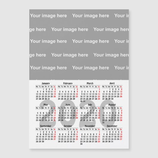 Creëer uw eigen 2020-kalender Magnetic Card (Voorkant)