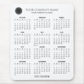 Creëer Uw eigen 2021-bedrijfkalender | Mousepad Muismat (Voorkant)