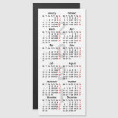 Creëer uw eigen 2021-kalender Magnetische kaart (Voorkant / Achterkant)