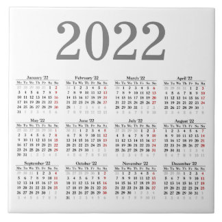 Creëer uw eigen 2022-kalender keramische tegels tegeltje