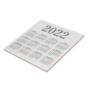 Creëer uw eigen 2022-kalender keramische tegels tegeltje (Zijkant)