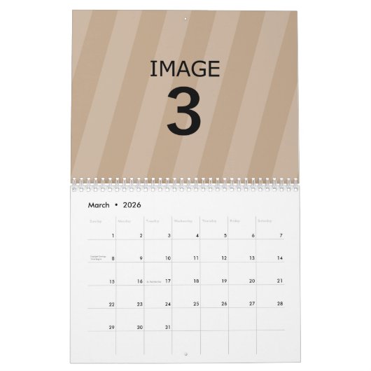 Creëer Uw eigen 2024 aangepaste familie foto Kalender (Mar 2026)