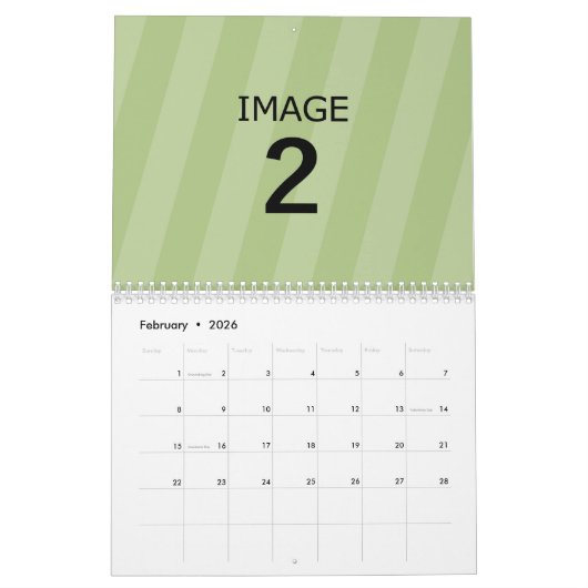 Creëer Uw eigen 2024 aangepaste familie foto Kalender (Feb 2026)