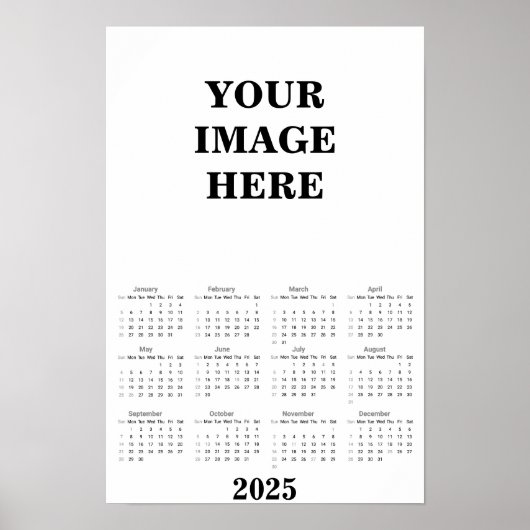 Creëer uw eigen 2025 kalender poster (Voorkant)