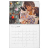 creëer uw eigen 2025 Simple Custom Photo Collage Kalender (Feb 2027)