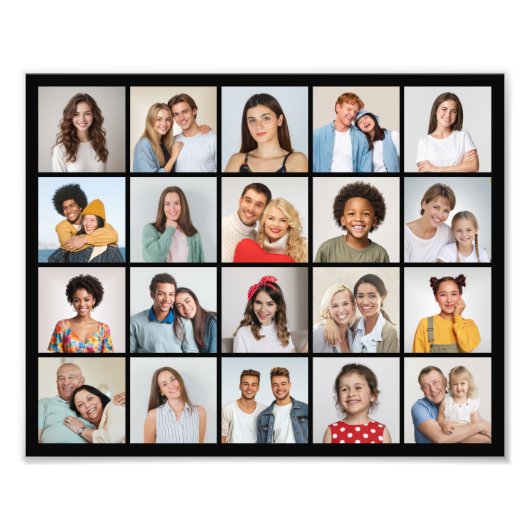 Creëer Uw eigen 20 Fotocollage Fotouitbreiding Foto Afdruk (Voorkant)