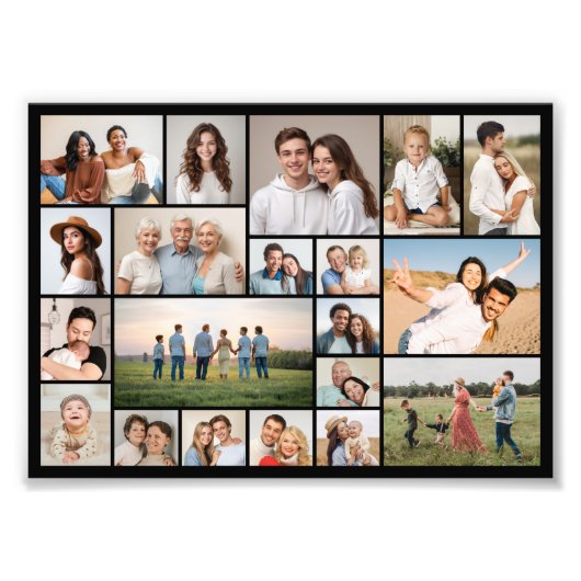Creëer Uw eigen 20 Fotocollage Fotouitbreiding Foto Afdruk (Voorkant)