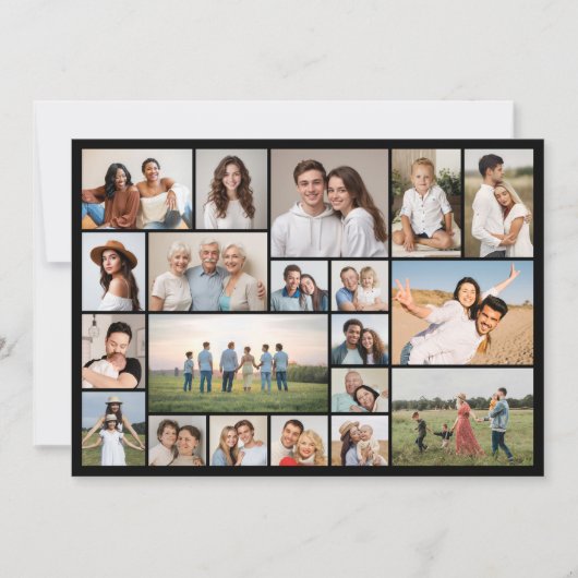 Creëer Uw eigen 20 Fotocollage Groet Kaart (Voorkant)