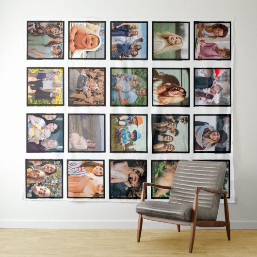 Creëer uw eigen 20 Fotocollage Keepsake Wandkleed (In Situ (horizontaal))