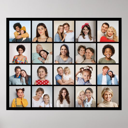 Creëer Uw eigen 20 Fotocollage Poster (Voorkant)