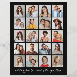 Creëer Uw eigen 20 fotocollage Uw groet toevoegen Flyer