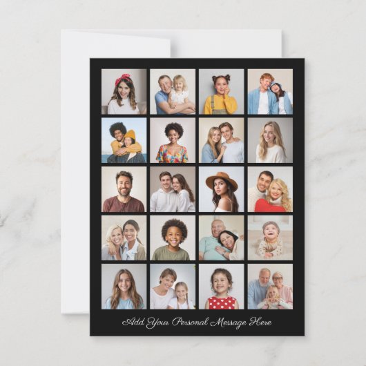 Creëer Uw eigen 20 fotocollage Uw groet toevoegen Kaart (Voorkant)