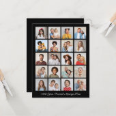 Creëer Uw eigen 20 fotocollage Uw groet toevoegen Kaart (Voorkant / Achterkant in situ)