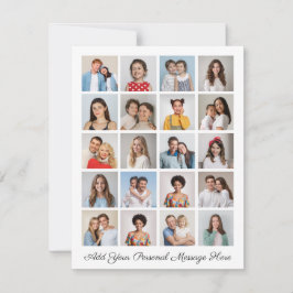 Creëer Uw eigen 20 fotocollage Uw groet toevoegen Kaart