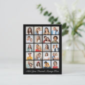 Creëer Uw eigen 20 fotocollage Uw groet toevoegen Kaart (Staand voorkant)