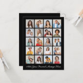 Creëer Uw eigen 20 fotocollage Uw groet toevoegen Kaart (Voorkant / Achterkant in situ)