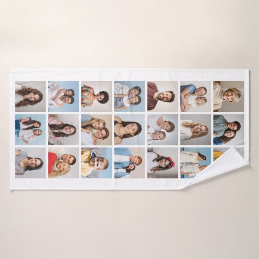 Creëer Uw eigen 21 bewerkbare kleur voor fotocolla Badhanddoek (Badhanddoek)