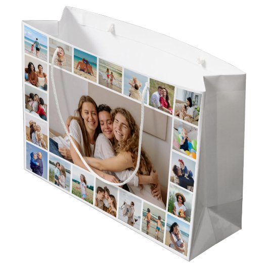 Creëer Uw eigen 21 bewerkbare kleur voor fotocolla Groot Cadeauzakje (Achterkant Gekanteld)