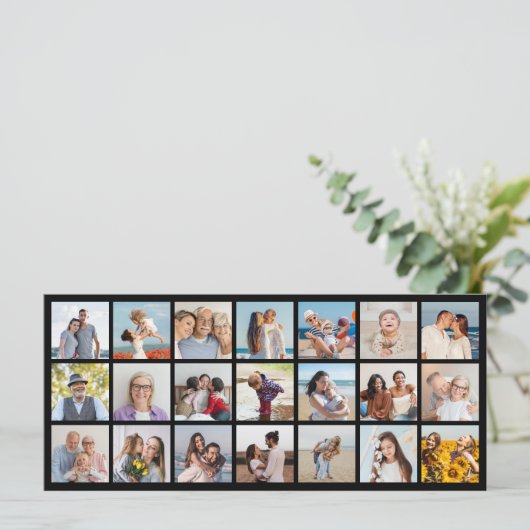 Creëer Uw eigen 21 bewerkbare kleur voor fotocolla Kaart (Staand voorkant)