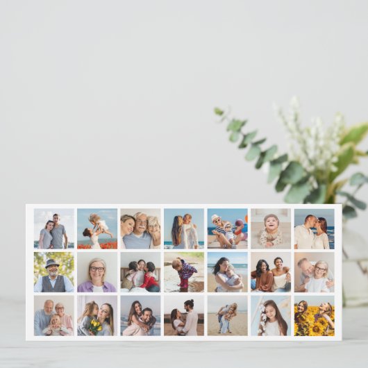 Creëer Uw eigen 21 bewerkbare kleur voor fotocolla Kaart (Staand voorkant)