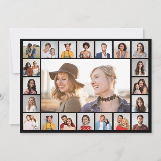 Creëer Uw eigen 21 bewerkbare kleur voor fotocolla Kaart (Voorkant)