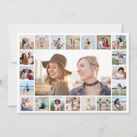 Creëer Uw eigen 21 bewerkbare kleur voor fotocolla Notitiekaartje (Voorkant)