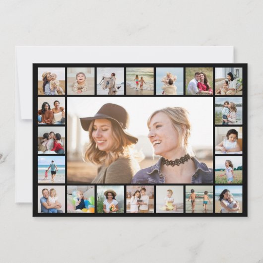 Creëer Uw eigen 21 bewerkbare kleur voor fotocolla Notitiekaartje (Voorkant)