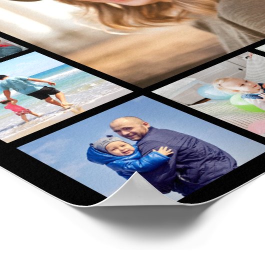 Creëer Uw eigen 21 bewerkbare kleur voor fotocolla Poster (Hoek)