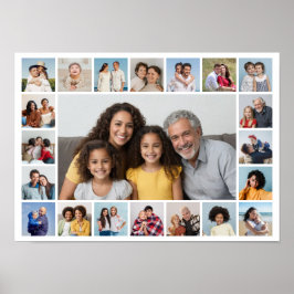 Creëer Uw eigen 21 bewerkbare kleur voor fotocolla Poster