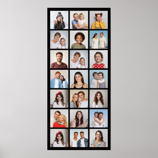 Creëer Uw eigen 21 bewerkbare kleur voor fotocolla Poster (Voorkant)