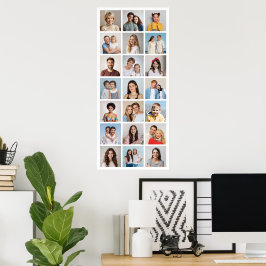 Creëer Uw eigen 21 bewerkbare kleur voor fotocolla Poster