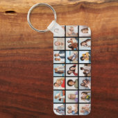 Creëer Uw eigen 21 bewerkbare kleur voor fotocolla Sleutelhanger (Voorkant)